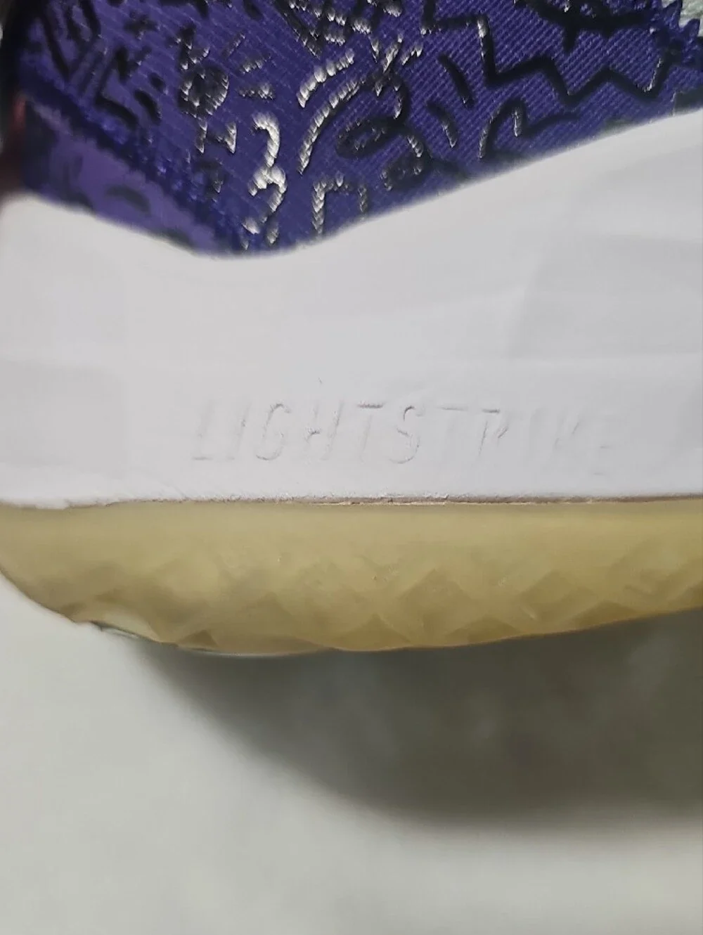 Adidas Men's Sneakers in Purple with Orange and Mint Accents
